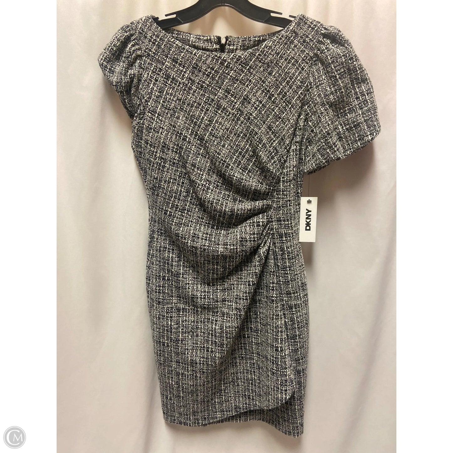 Dress Casual Midi By Dkny In Black & White, Size: M