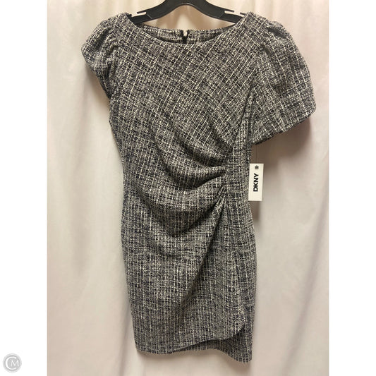 Dress Casual Midi By Dkny In Black & White, Size: M