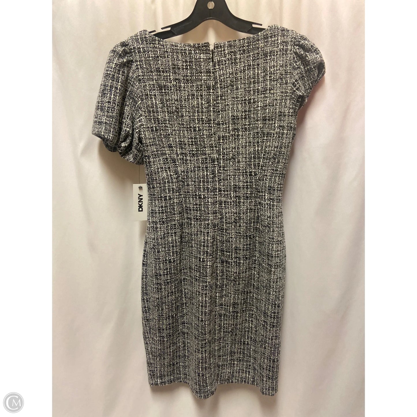 Dress Casual Midi By Dkny In Black & White, Size: M