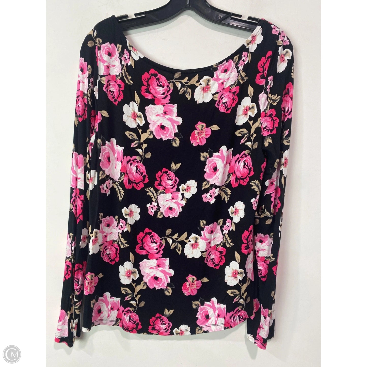 Top Long Sleeve By Cato In Pink, Size: L