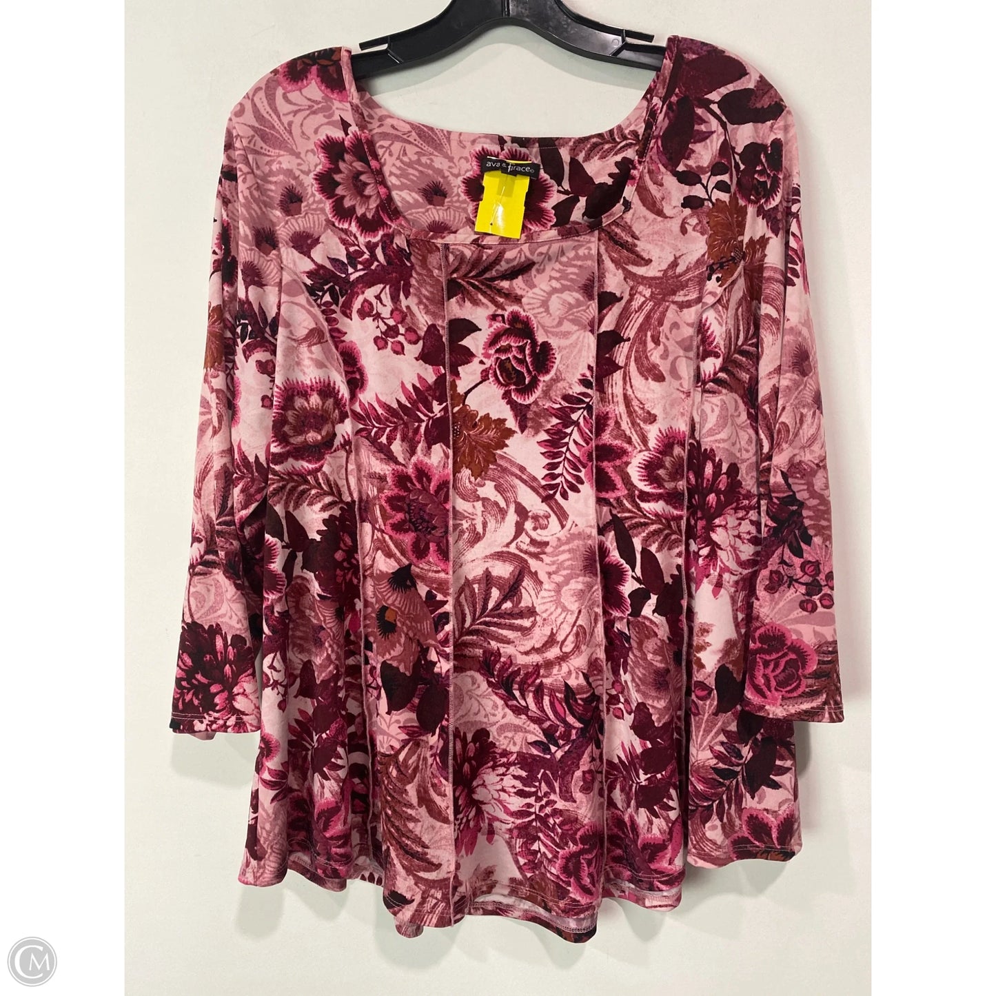 Top Long Sleeve By Clothes Mentor In Pink, Size: Xl