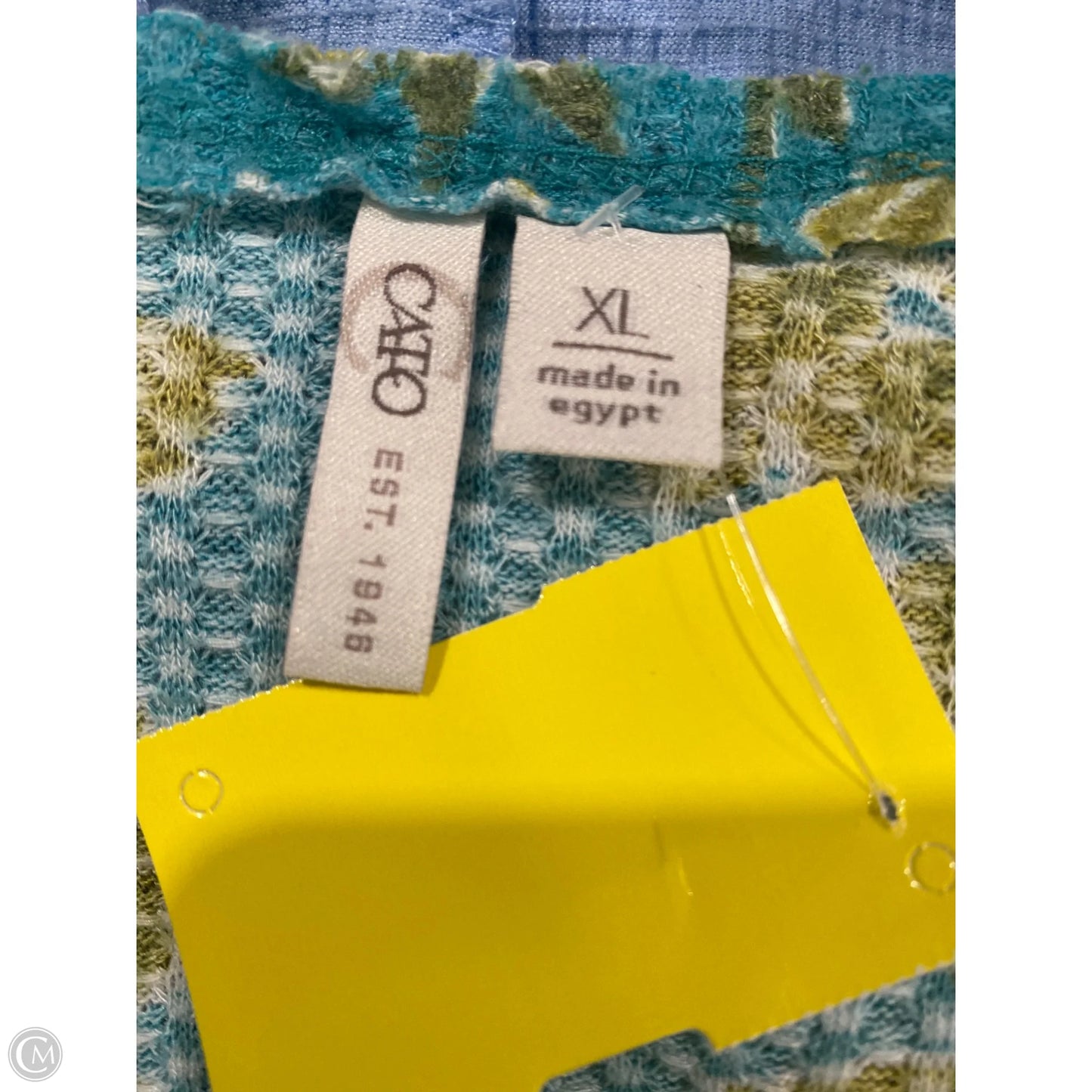 Top Long Sleeve By Cato In Aqua, Size: Xl