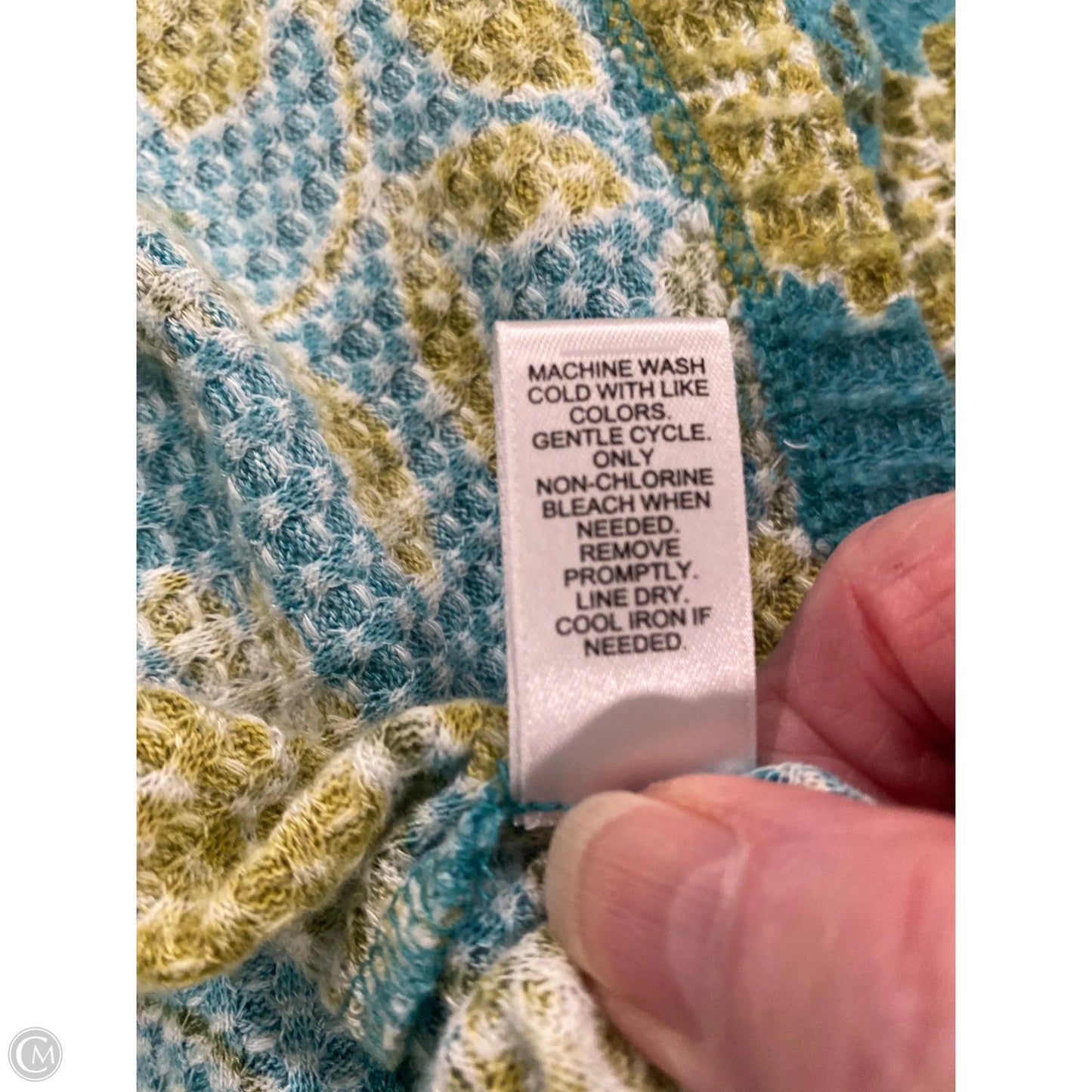 Top Long Sleeve By Cato In Aqua, Size: Xl