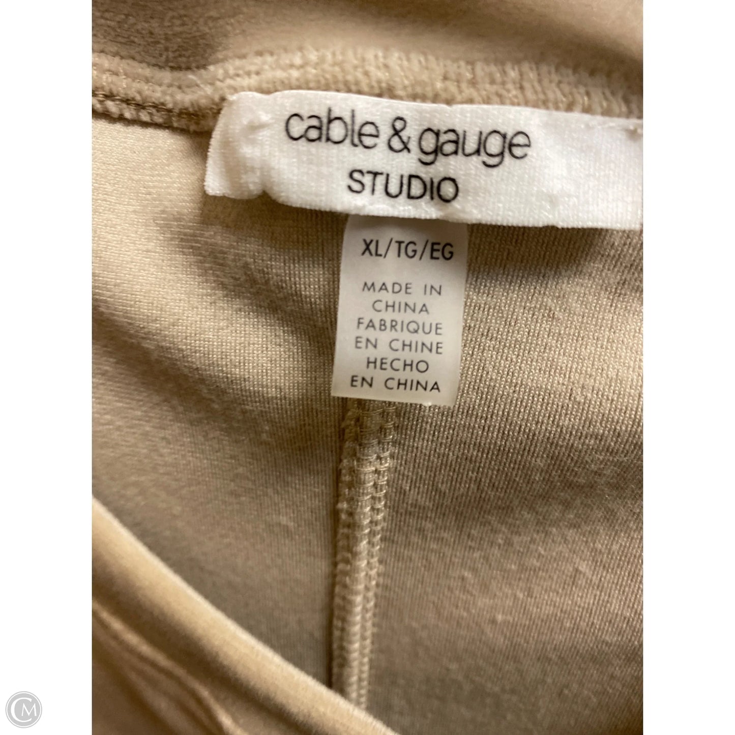 Pants Set 2pc By Cable And Gauge In Beige, Size: Xl