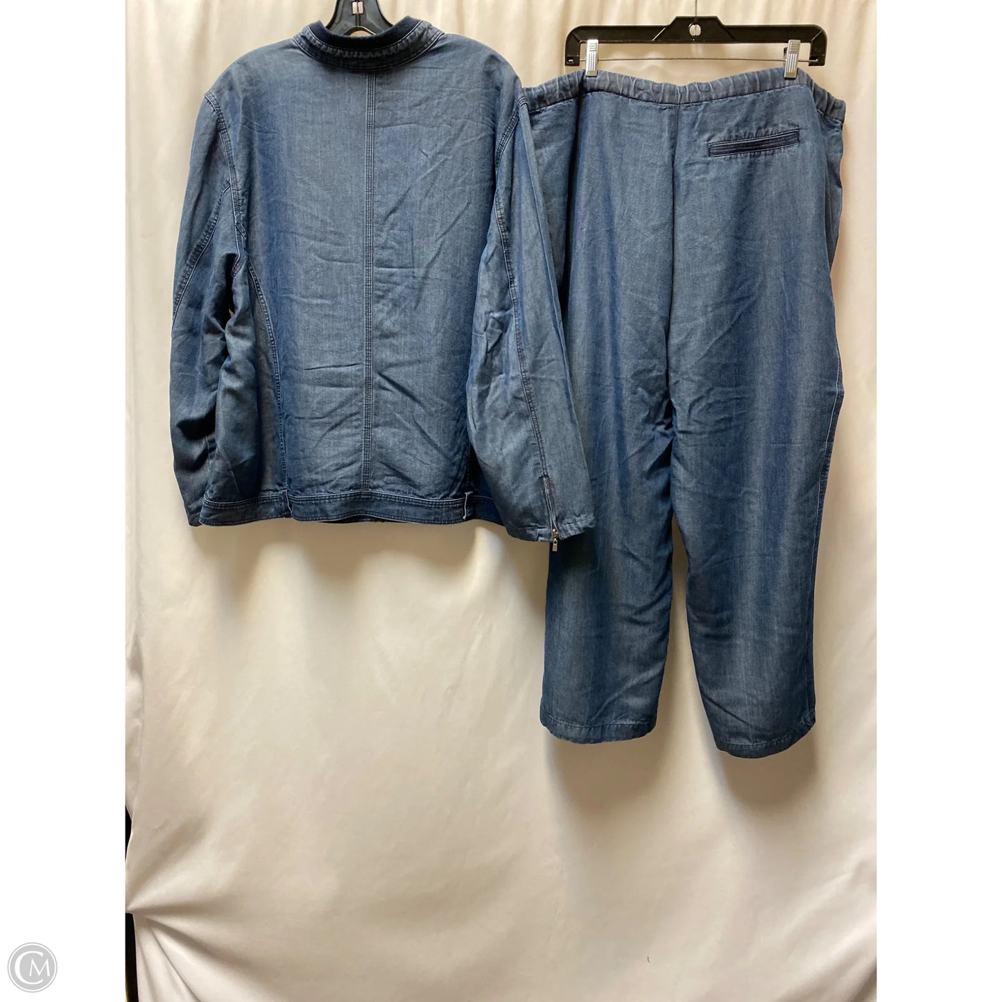 Pants Set 2pc By Kate Hill In Blue, Size: 3x