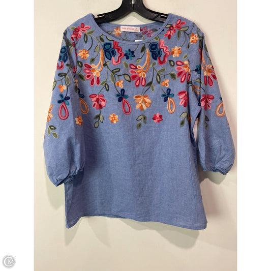 Top Long Sleeve By Clothes Mentor In Blue, Size: M
