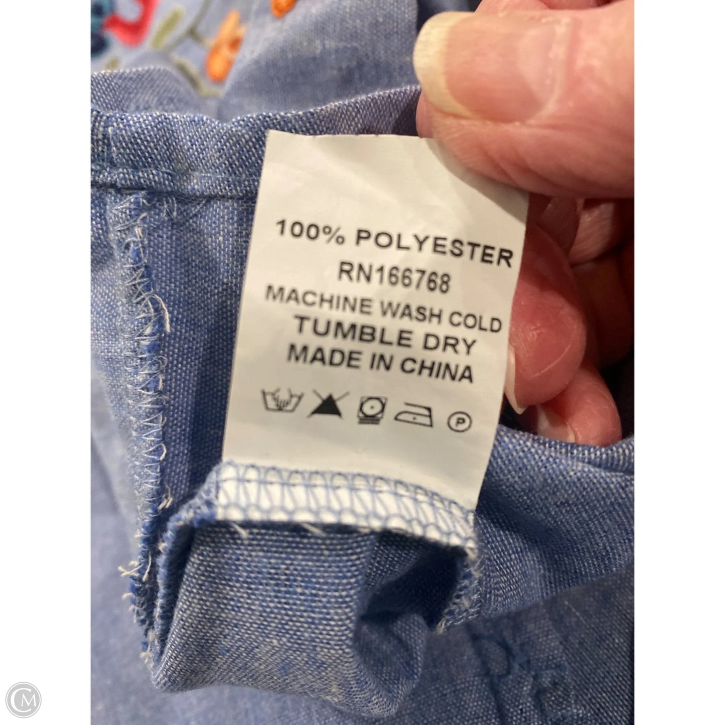 Top Long Sleeve By Clothes Mentor In Blue, Size: M