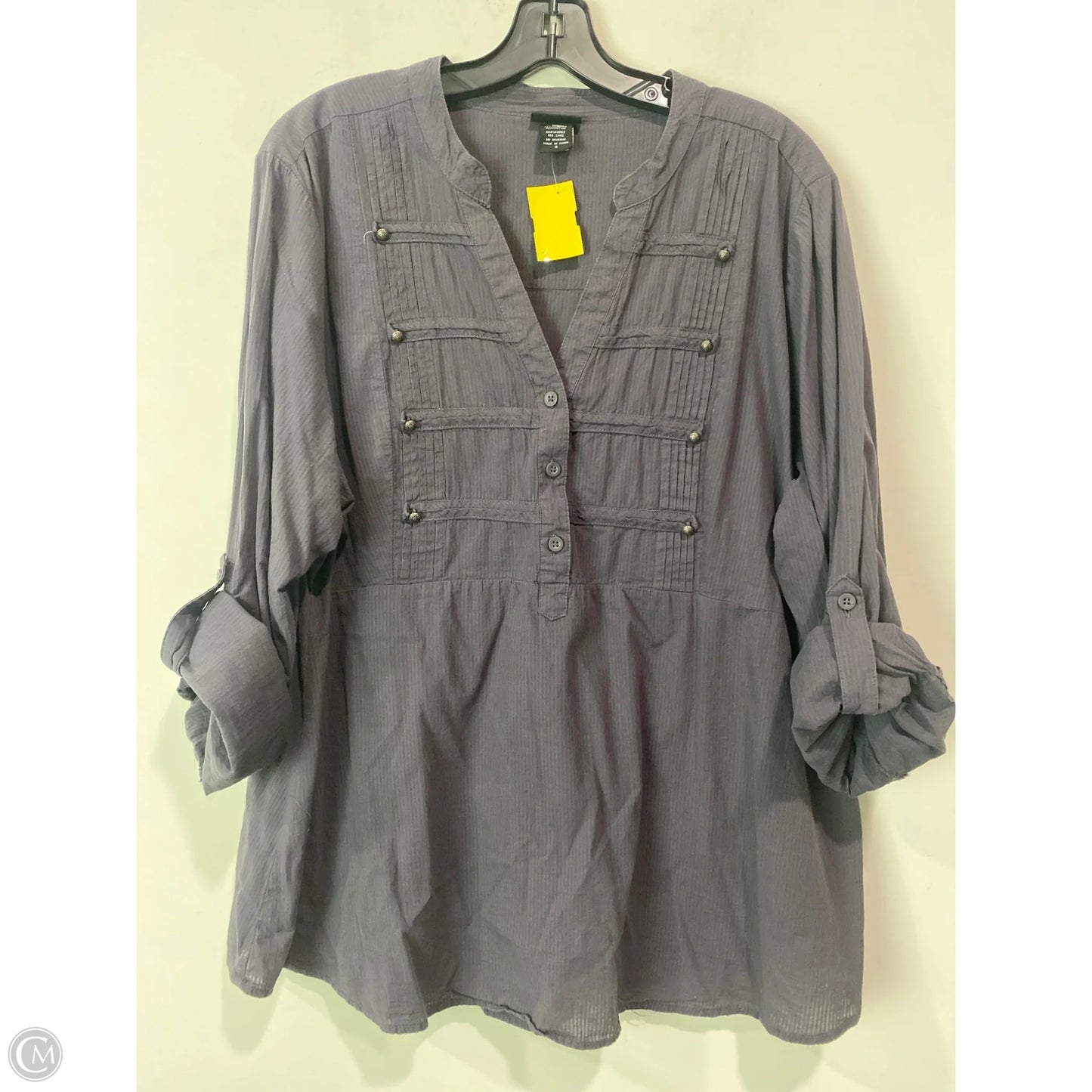 Top Long Sleeve By Torrid In Grey, Size: 3x