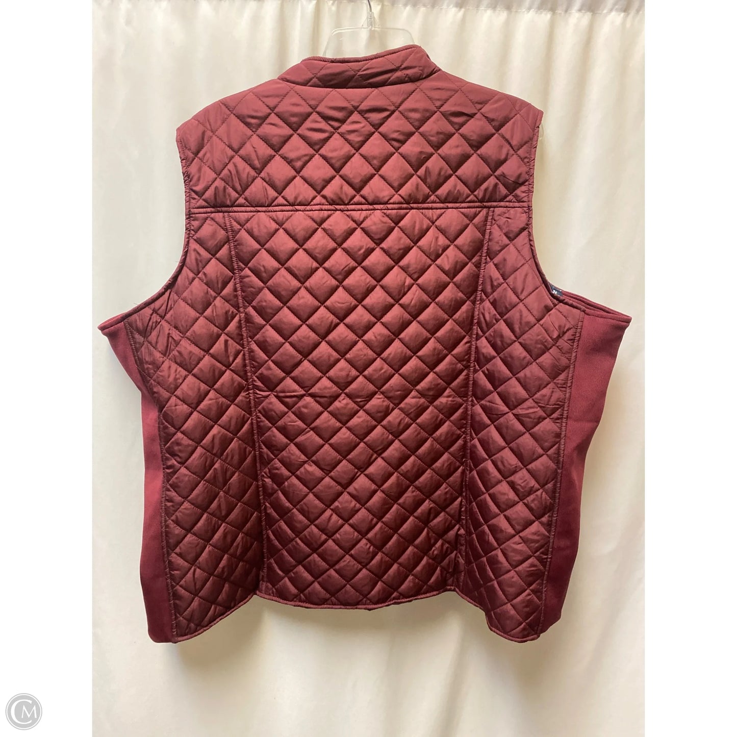 Vest Puffer & Quilted By Kim Rogers In Maroon, Size: 3x