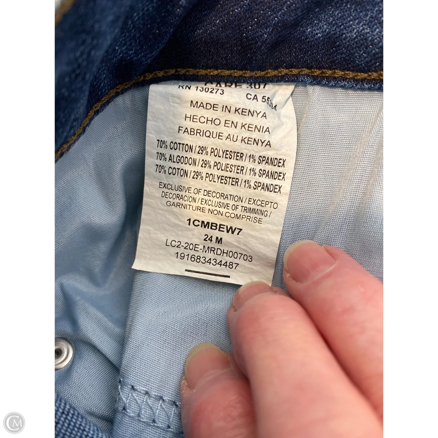 Jeans Boot Cut By Lee In Blue Denim, Size: 24