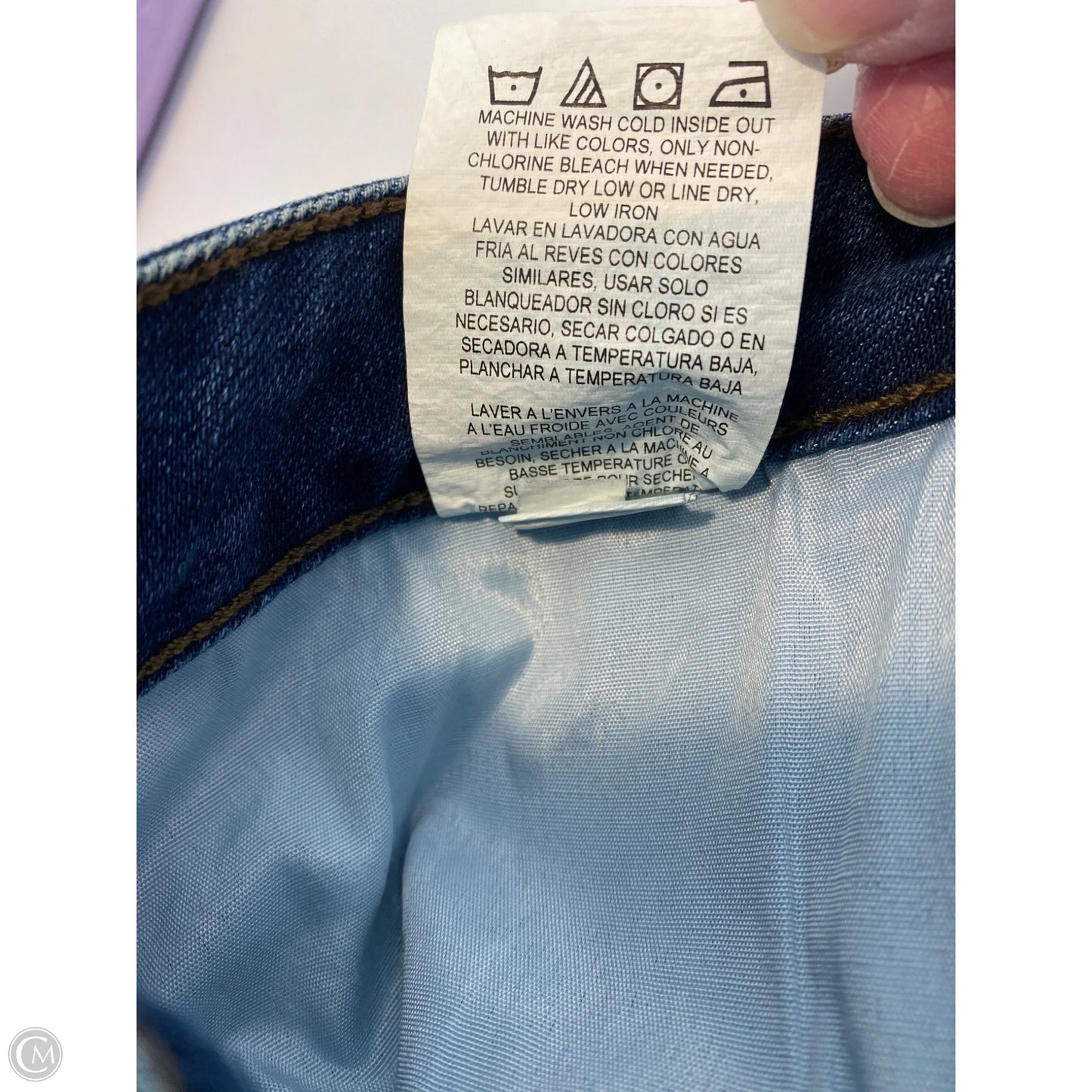 Jeans Boot Cut By Lee In Blue Denim, Size: 24