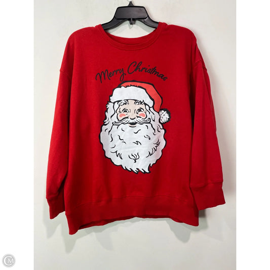 Sweatshirt Crewneck By Holiday Time In Red, Size: Xl