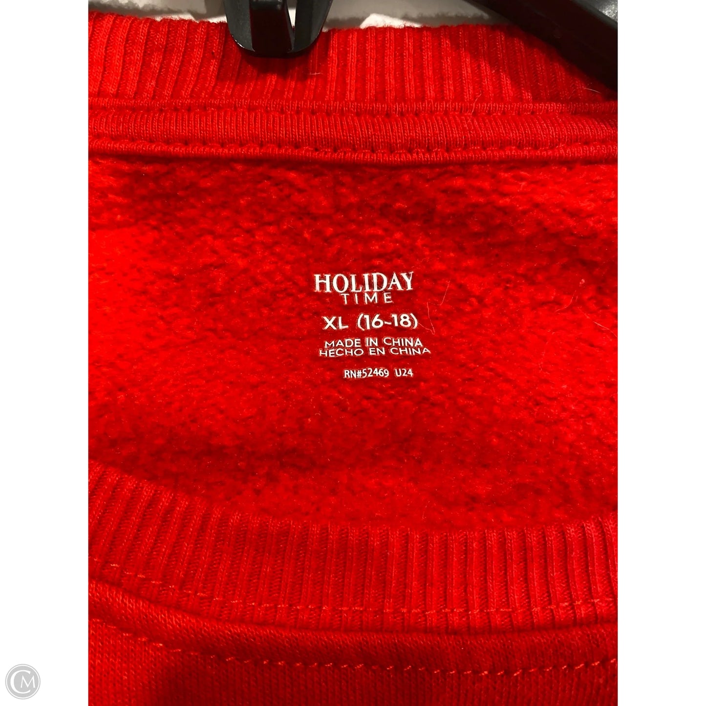 Sweatshirt Crewneck By Holiday Time In Red, Size: Xl