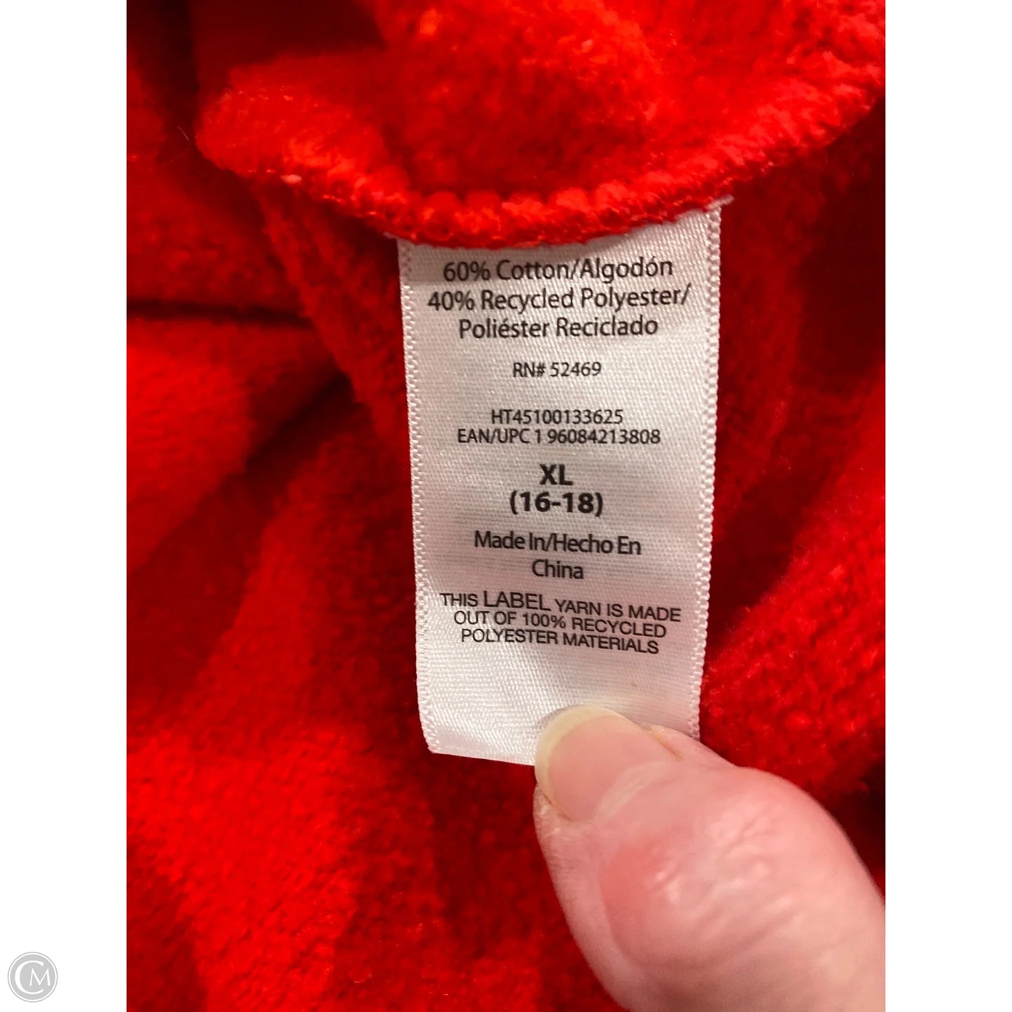 Sweatshirt Crewneck By Holiday Time In Red, Size: Xl