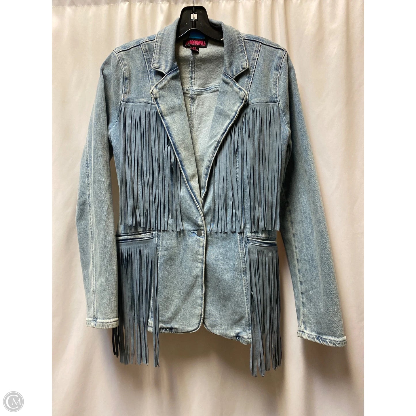 Jacket Denim By Clothes Mentor In Blue Denim, Size: M