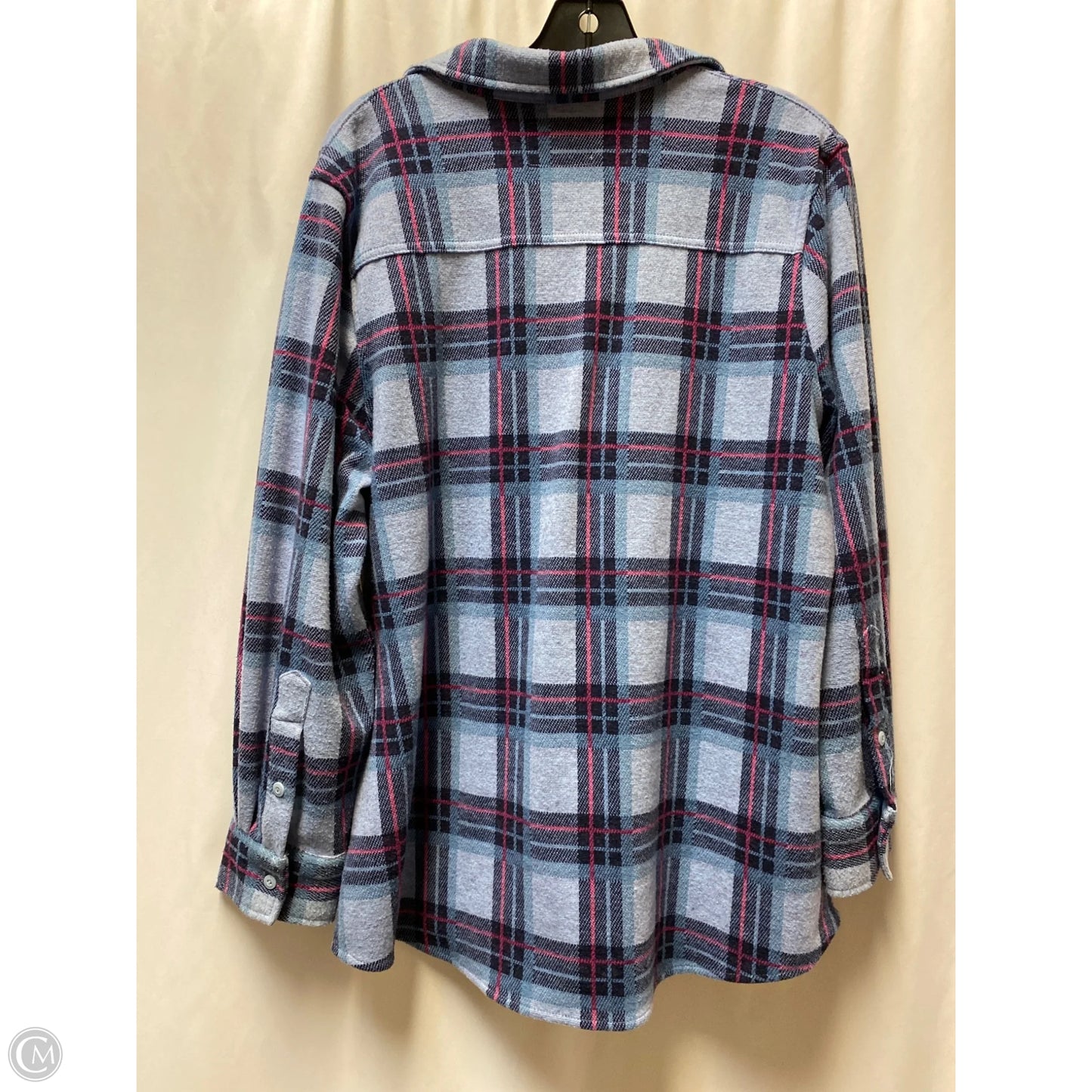 Jacket Shirt By Members Mark In Blue, Size: L