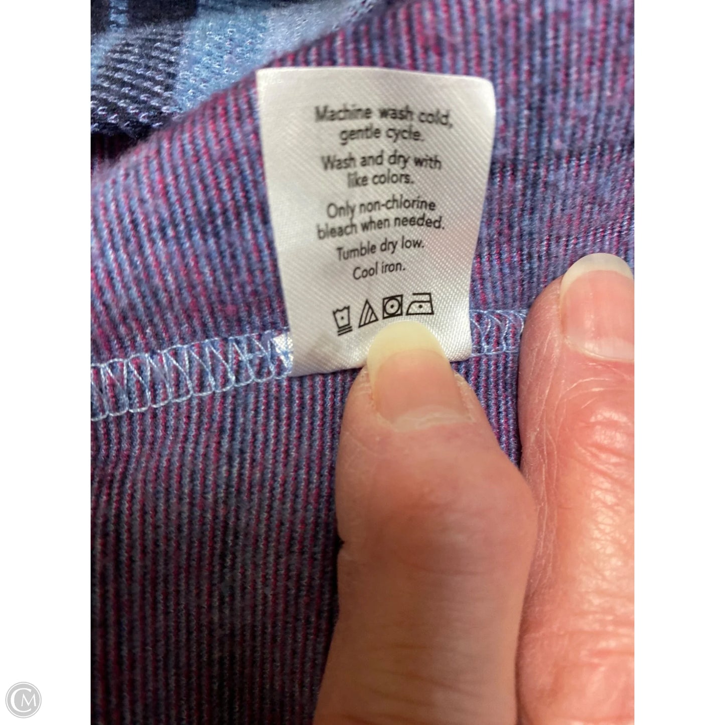 Jacket Shirt By Members Mark In Blue, Size: L