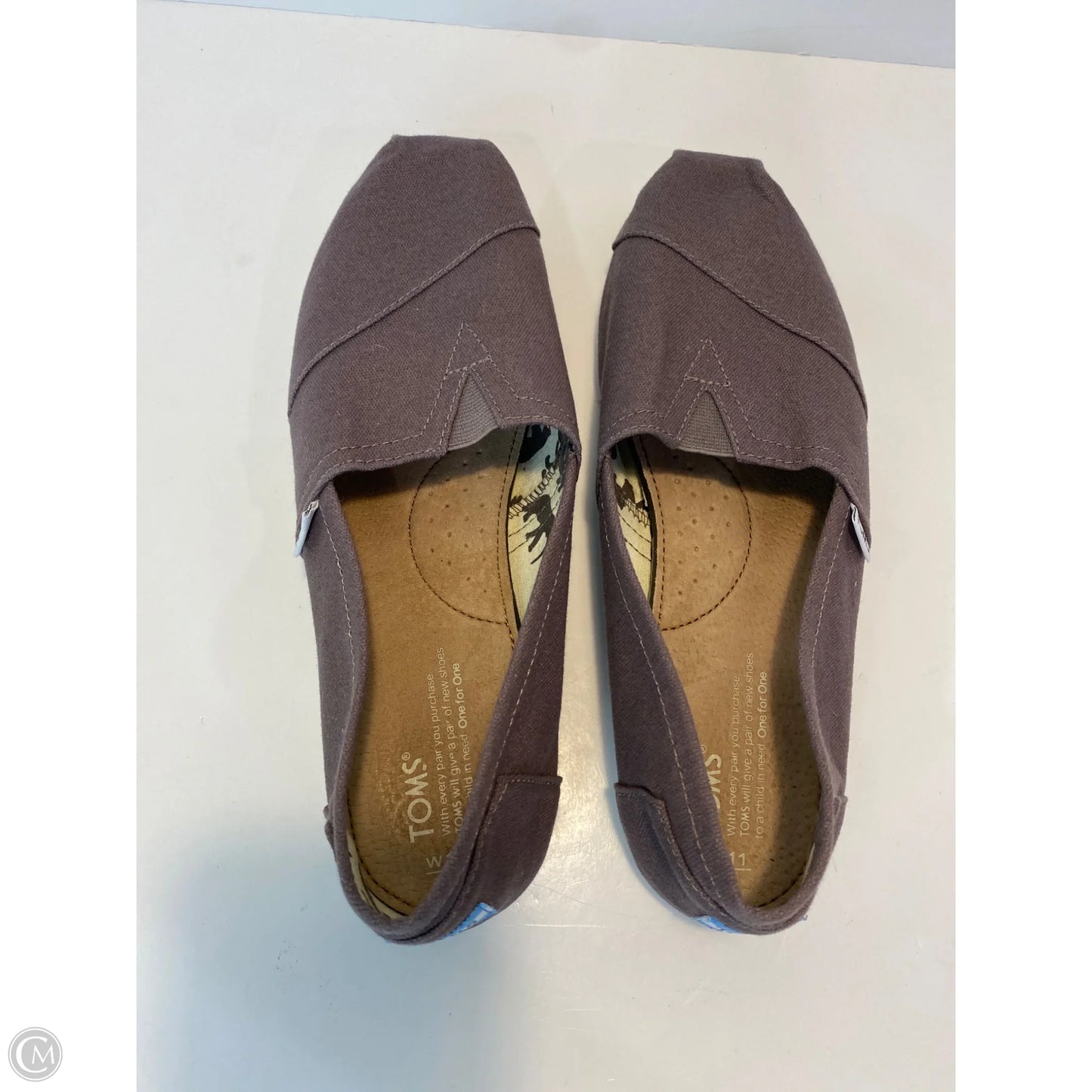 Shoes Flats By Toms In Grey, Size: 11