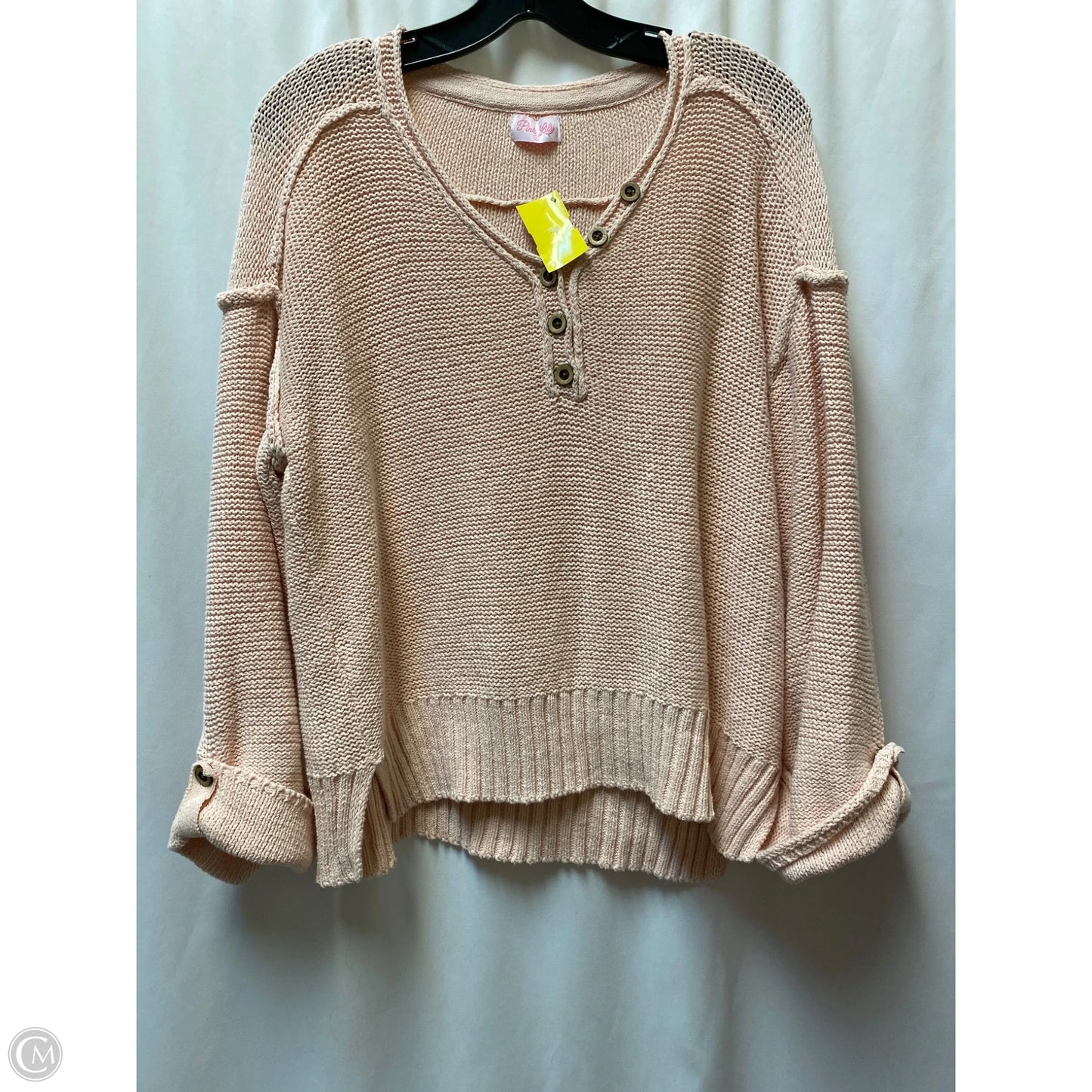 Sweater By Pink Lily In Pink, Size: M