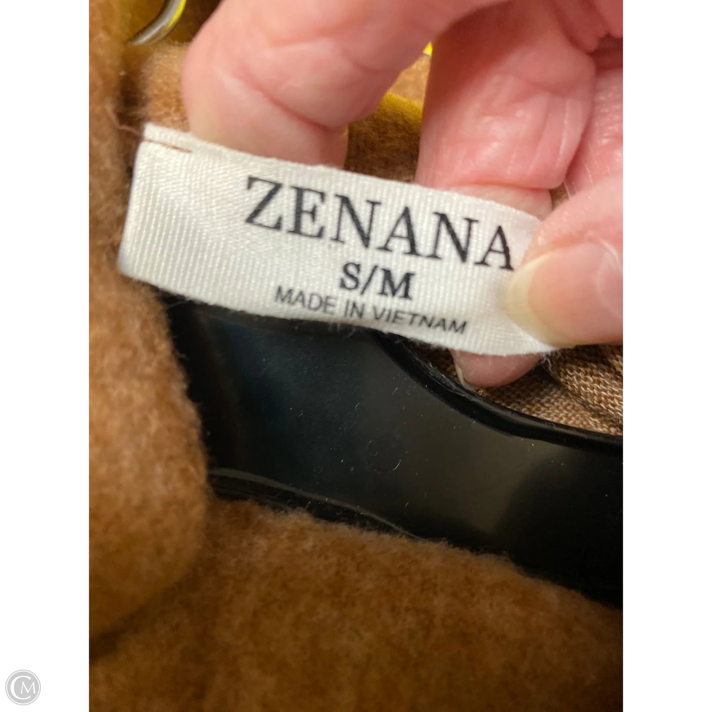 Top Long Sleeve By Zenana In Brown, Size: M