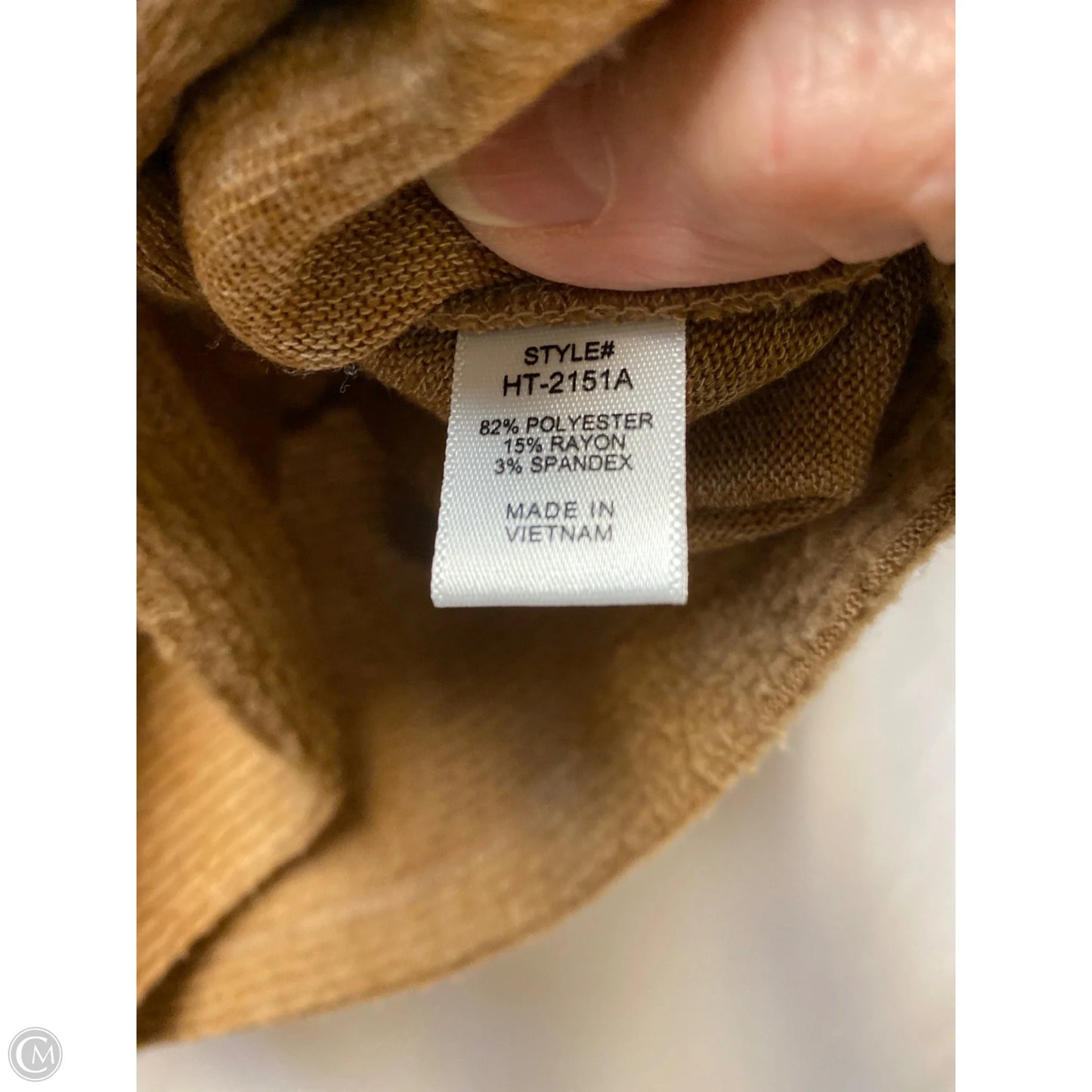 Top Long Sleeve By Zenana In Brown, Size: M