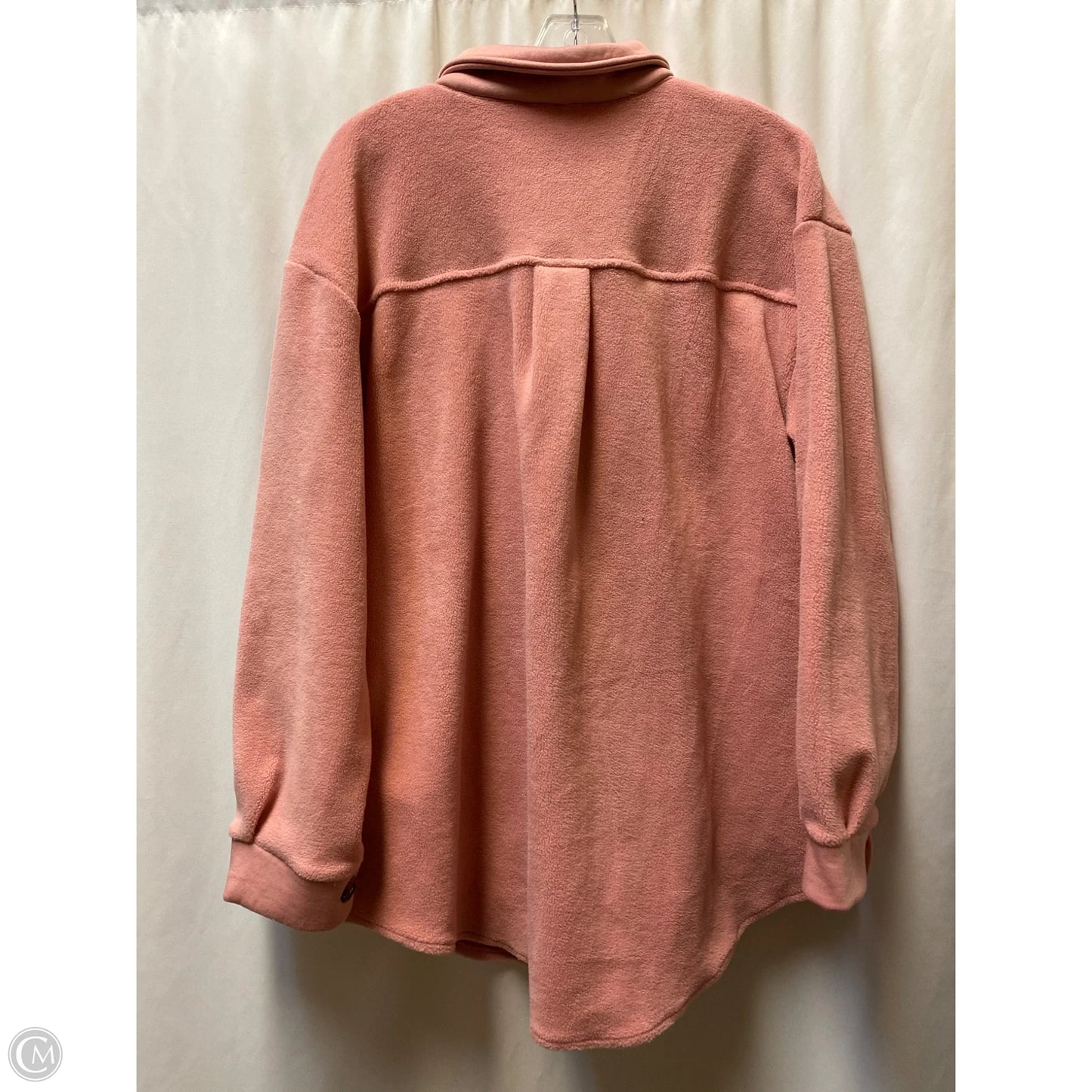 Jacket Shirt By Clothes Mentor In Pink, Size: Xl