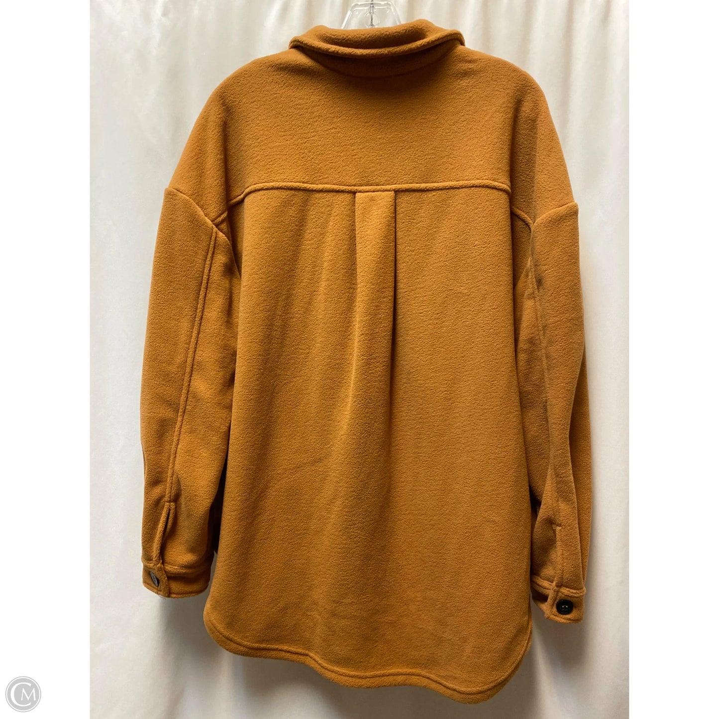 Jacket Shirt By Clothes Mentor In Brown, Size: L