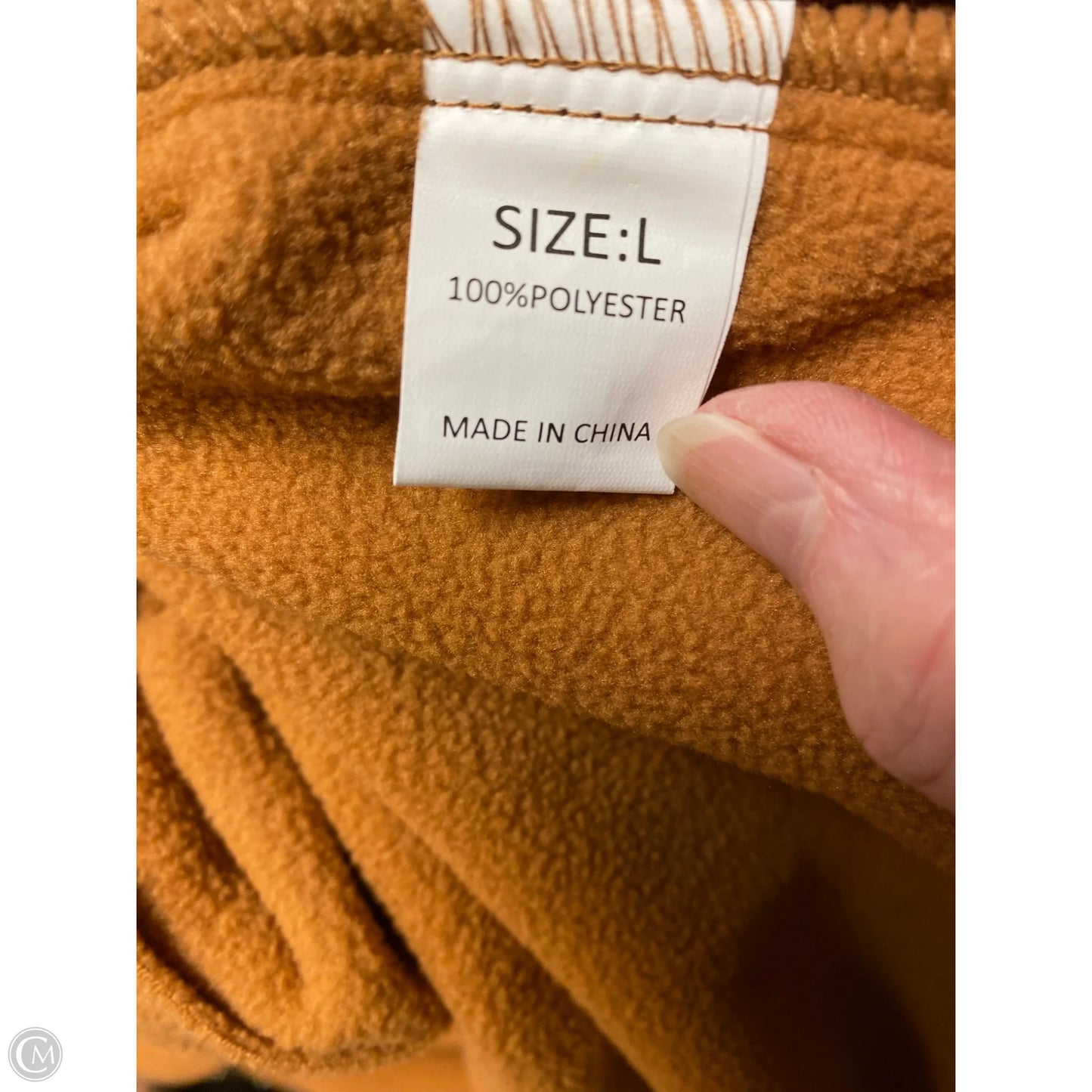 Jacket Shirt By Clothes Mentor In Brown, Size: L