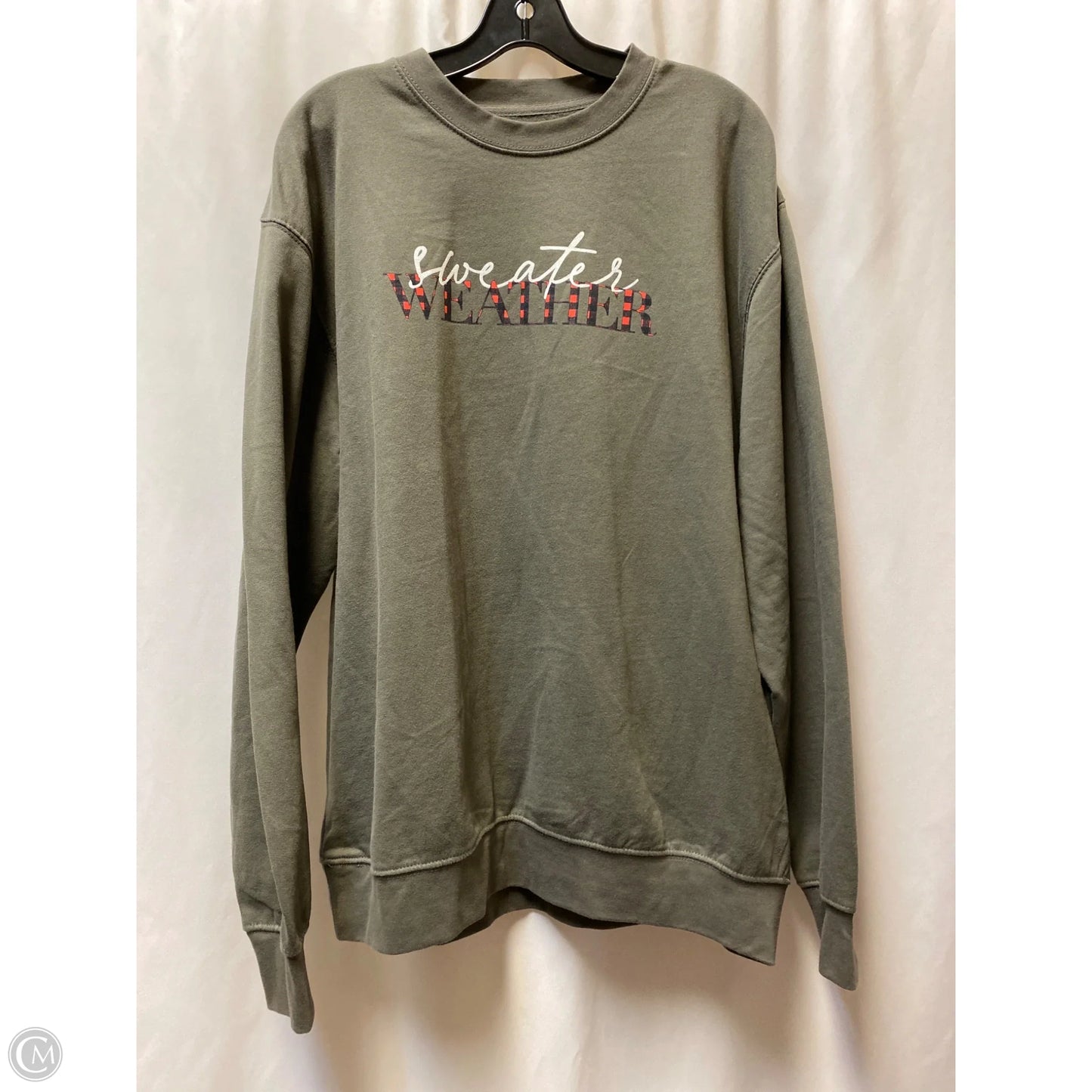 Sweatshirt Crewneck By Clothes Mentor In Taupe, Size: Xl