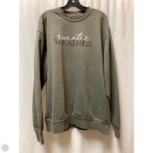 Sweatshirt Crewneck By Clothes Mentor In Taupe, Size: Xl