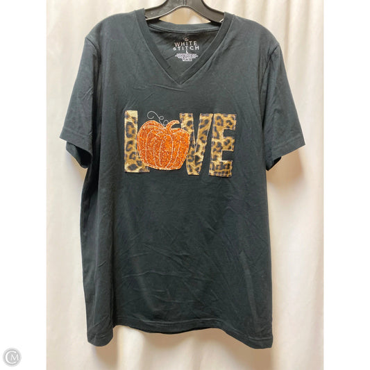 Top Short Sleeve By Clothes Mentor In Black, Size: L