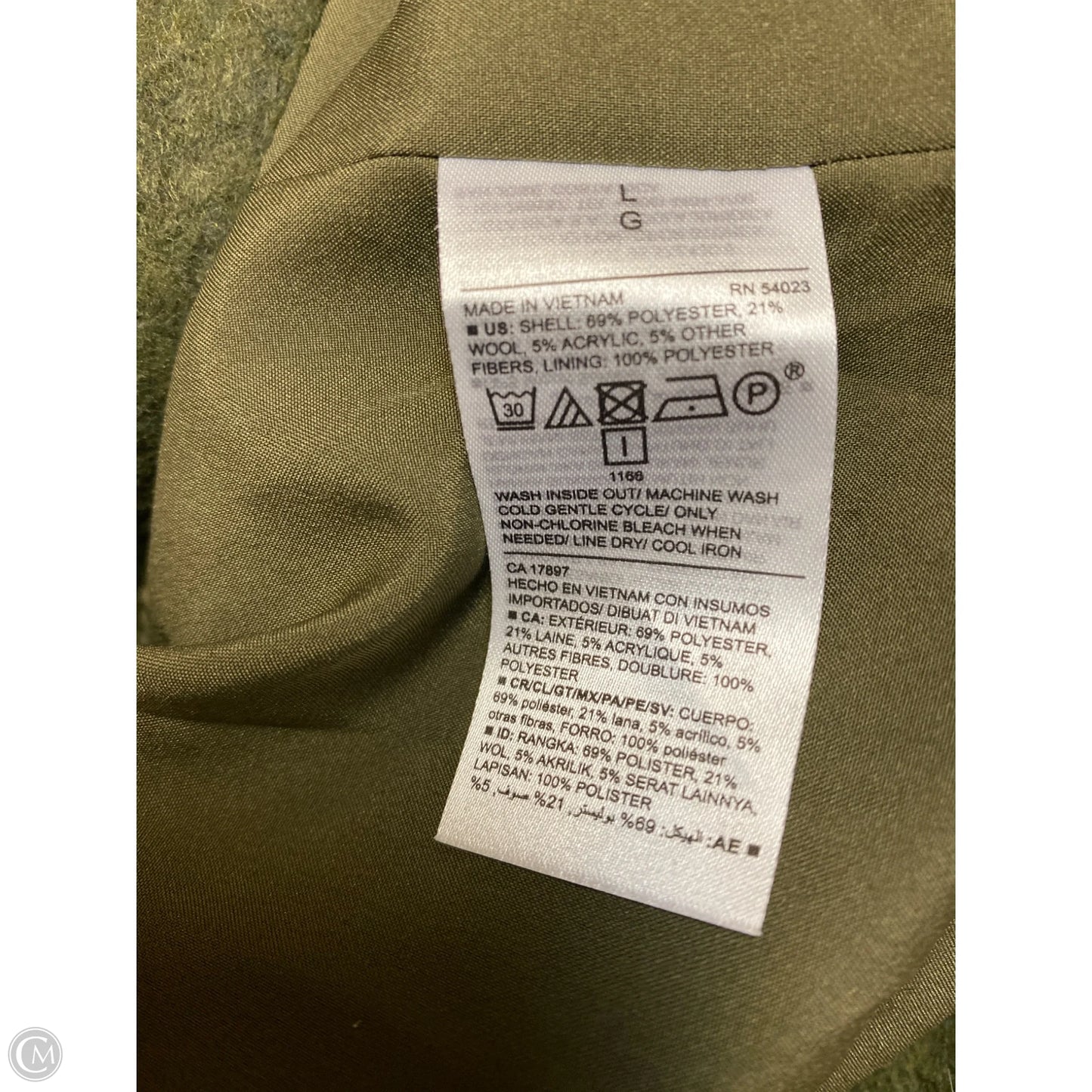 Jacket Shirt By Old Navy In Green, Size: L