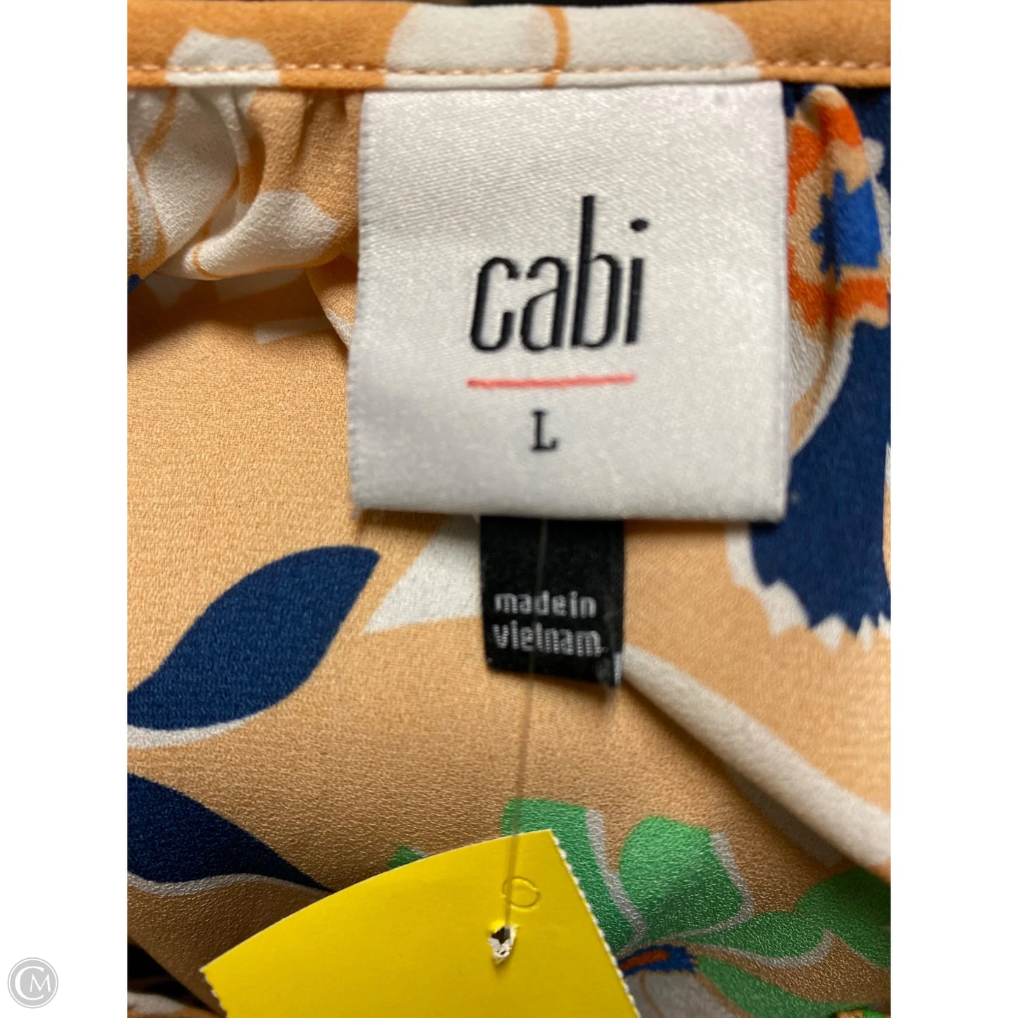 Top Long Sleeve By Cabi In Peach, Size: L