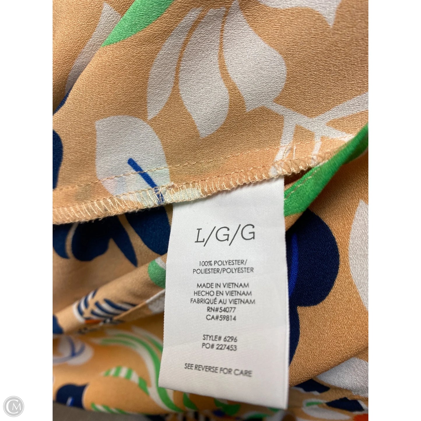 Top Long Sleeve By Cabi In Peach, Size: L