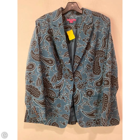 Blazer By Jessica London In Aqua, Size: L