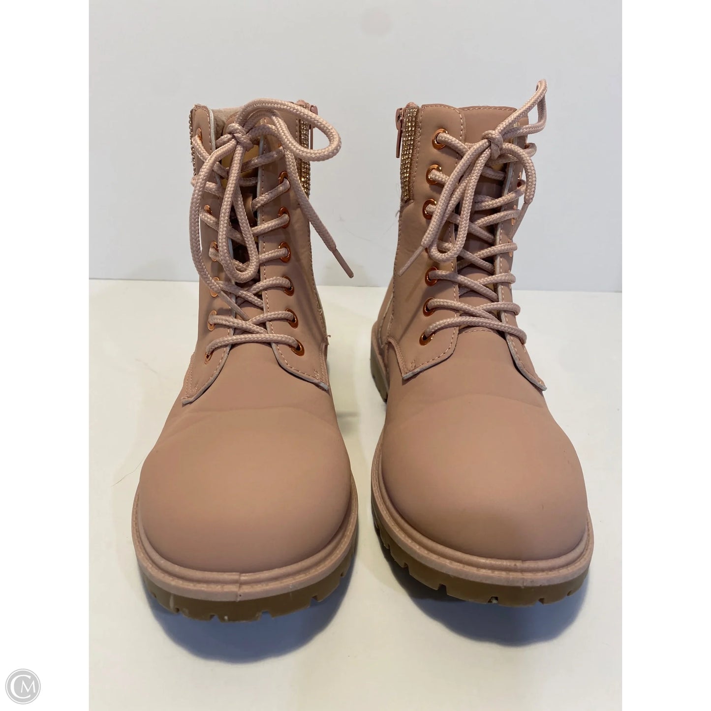 Boots Ankle Flats By Charlotte Russe In Pink, Size: 9