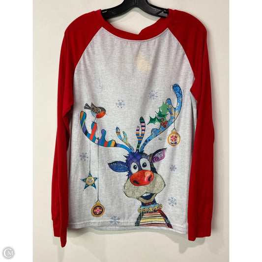 Top Long Sleeve By Clothes Mentor In Red, Size: L