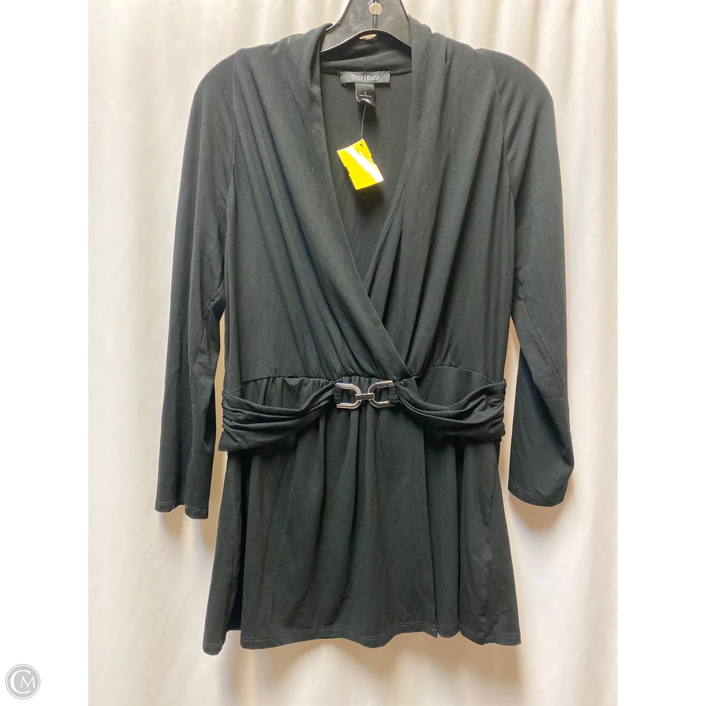 Top Long Sleeve By White House Black Market In Black, Size: L