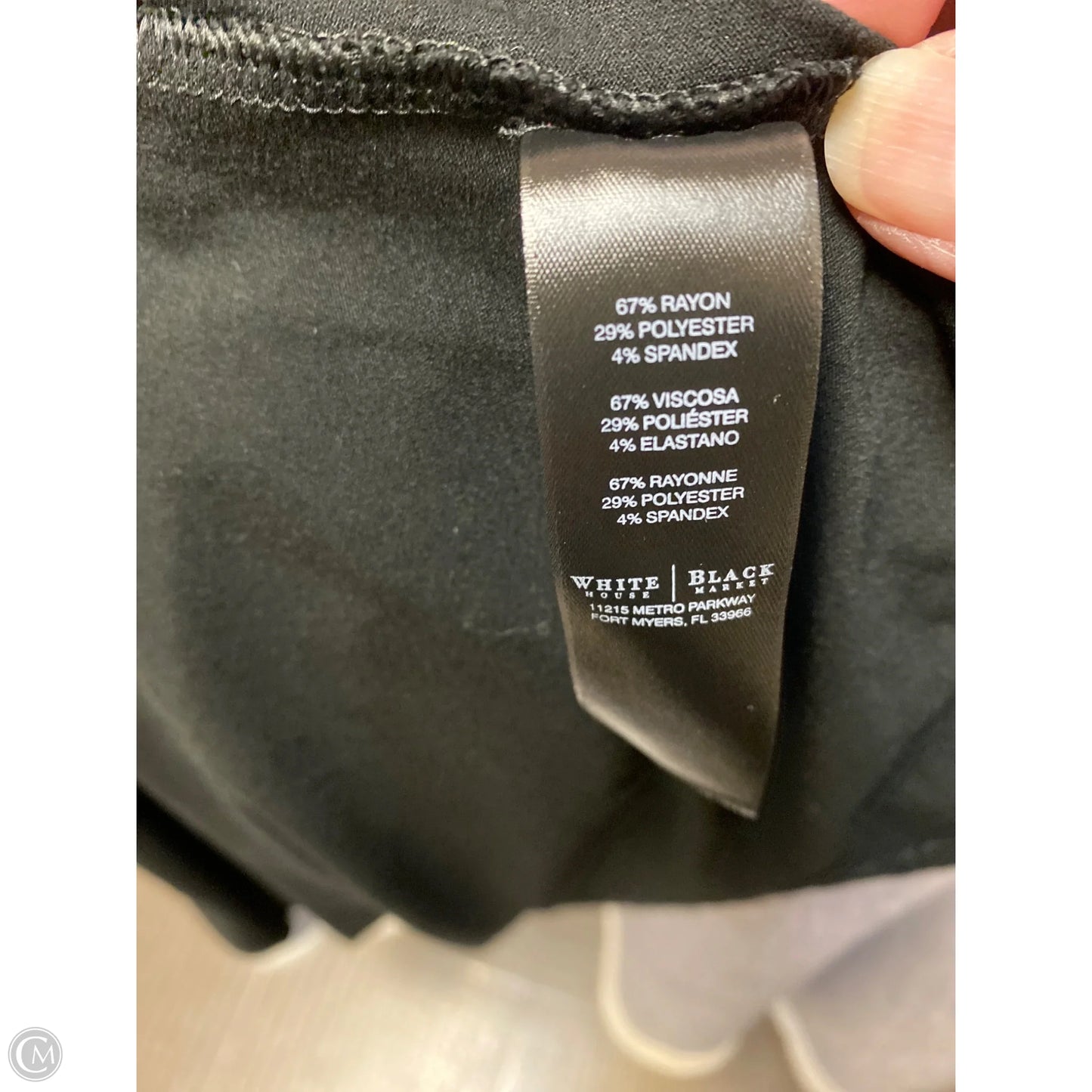 Top Long Sleeve By White House Black Market In Black, Size: L