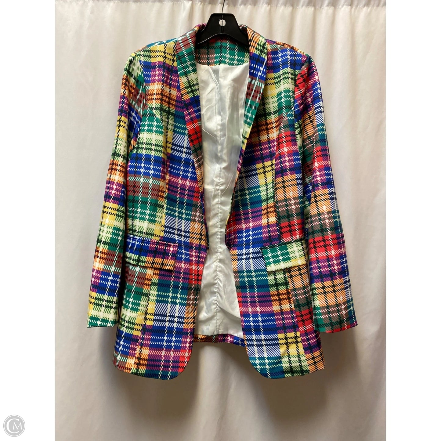 Blazer By Clothes Mentor In Multi-colored, Size: L