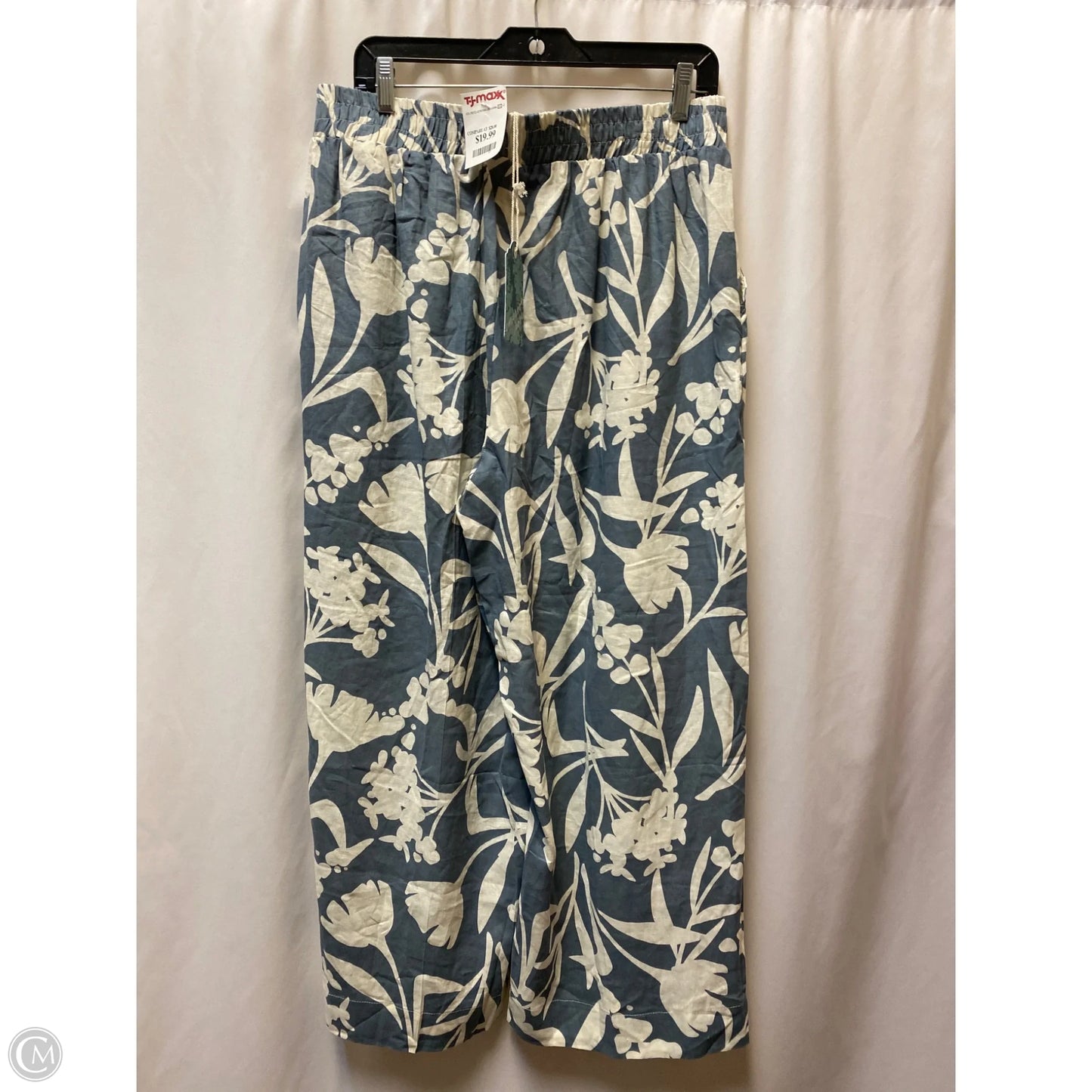 Pants Linen By Emery Rose In Blue, Size: Xl