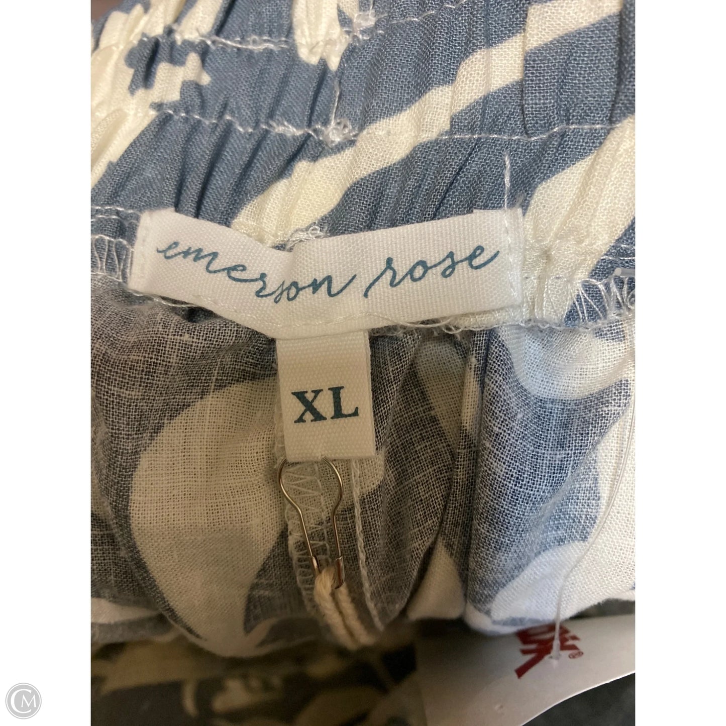 Pants Linen By Emery Rose In Blue, Size: Xl