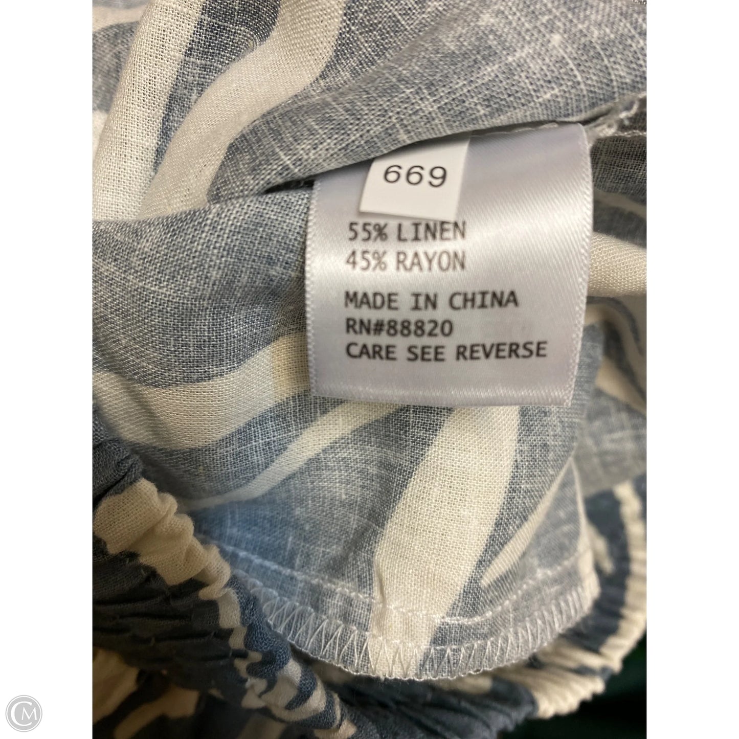 Pants Linen By Emery Rose In Blue, Size: Xl