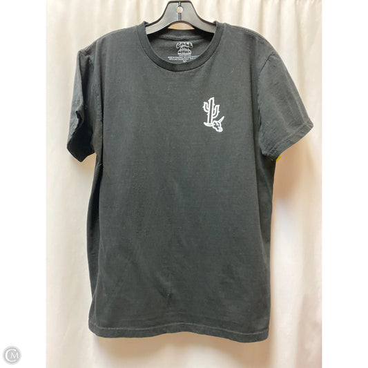 Top Short Sleeve By Clothes Mentor In Black, Size: L