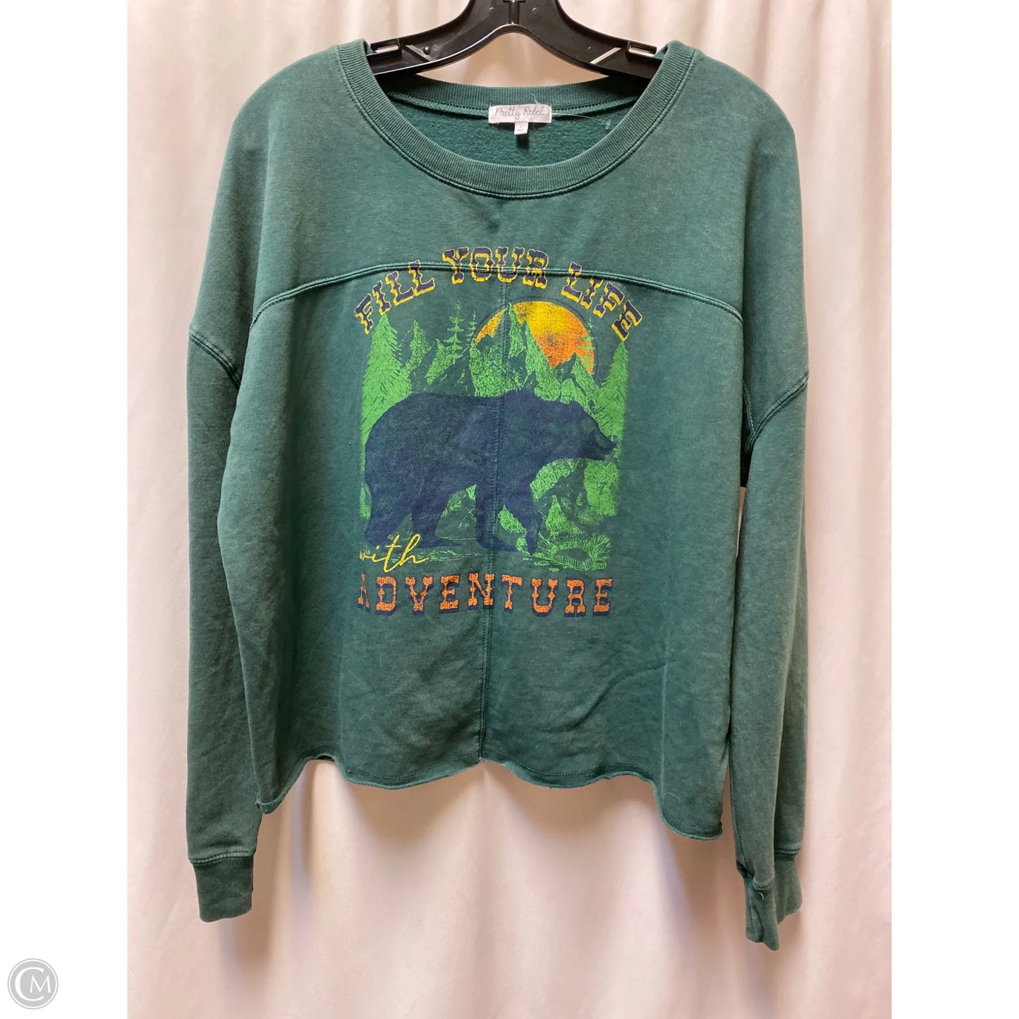 Top Long Sleeve By Clothes Mentor In Green, Size: L