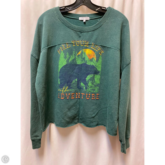 Top Long Sleeve By Clothes Mentor In Green, Size: L