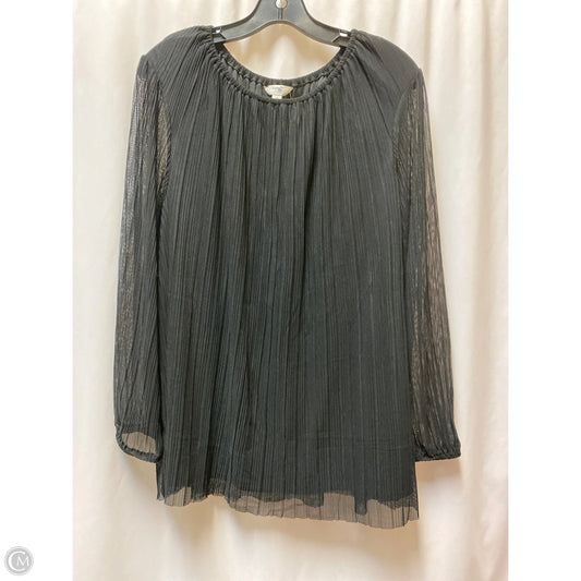 Top Long Sleeve By Terra & Sky In Black, Size: 1x