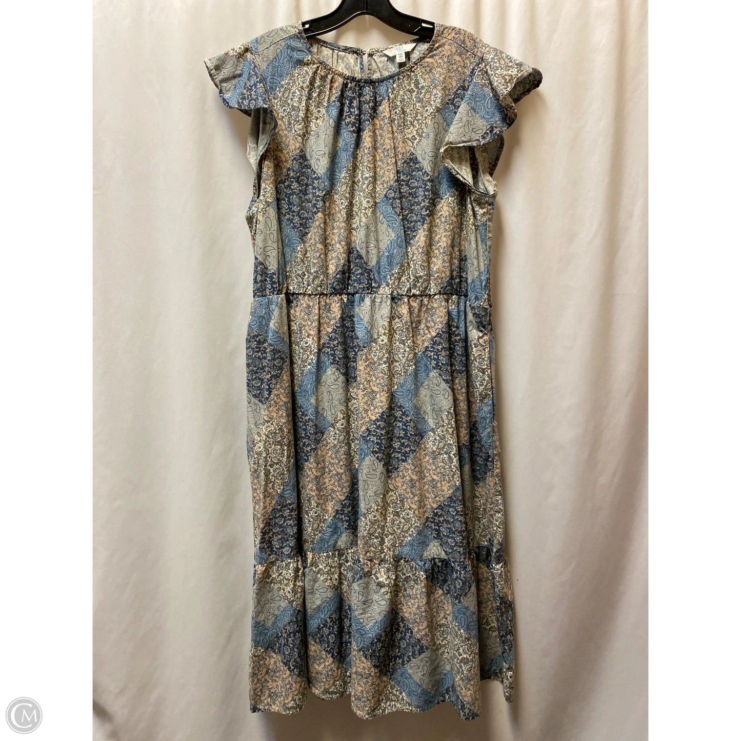 Dress Casual Midi By Time And Tru In Blue, Size: Xxl