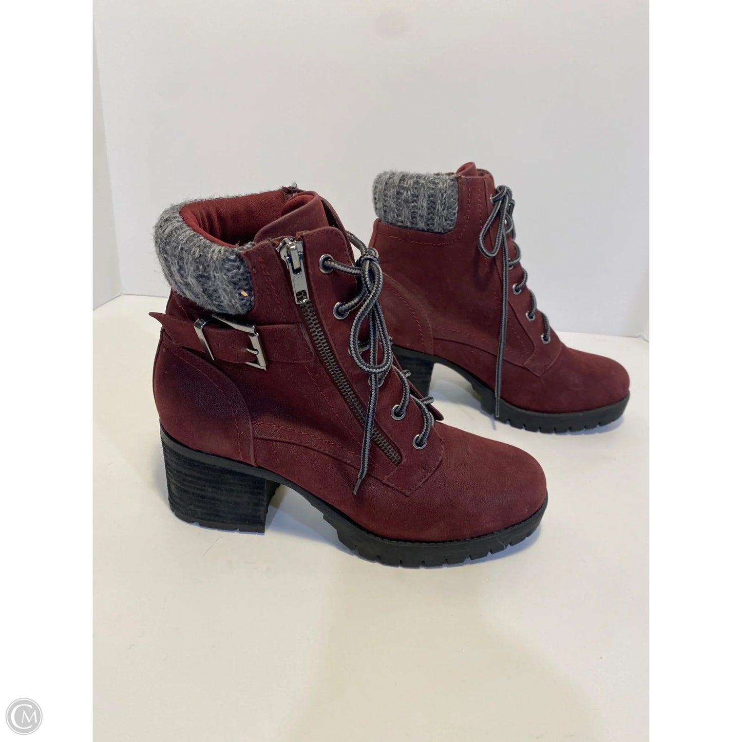 Boots Hiking By Mia In Maroon, Size: 8