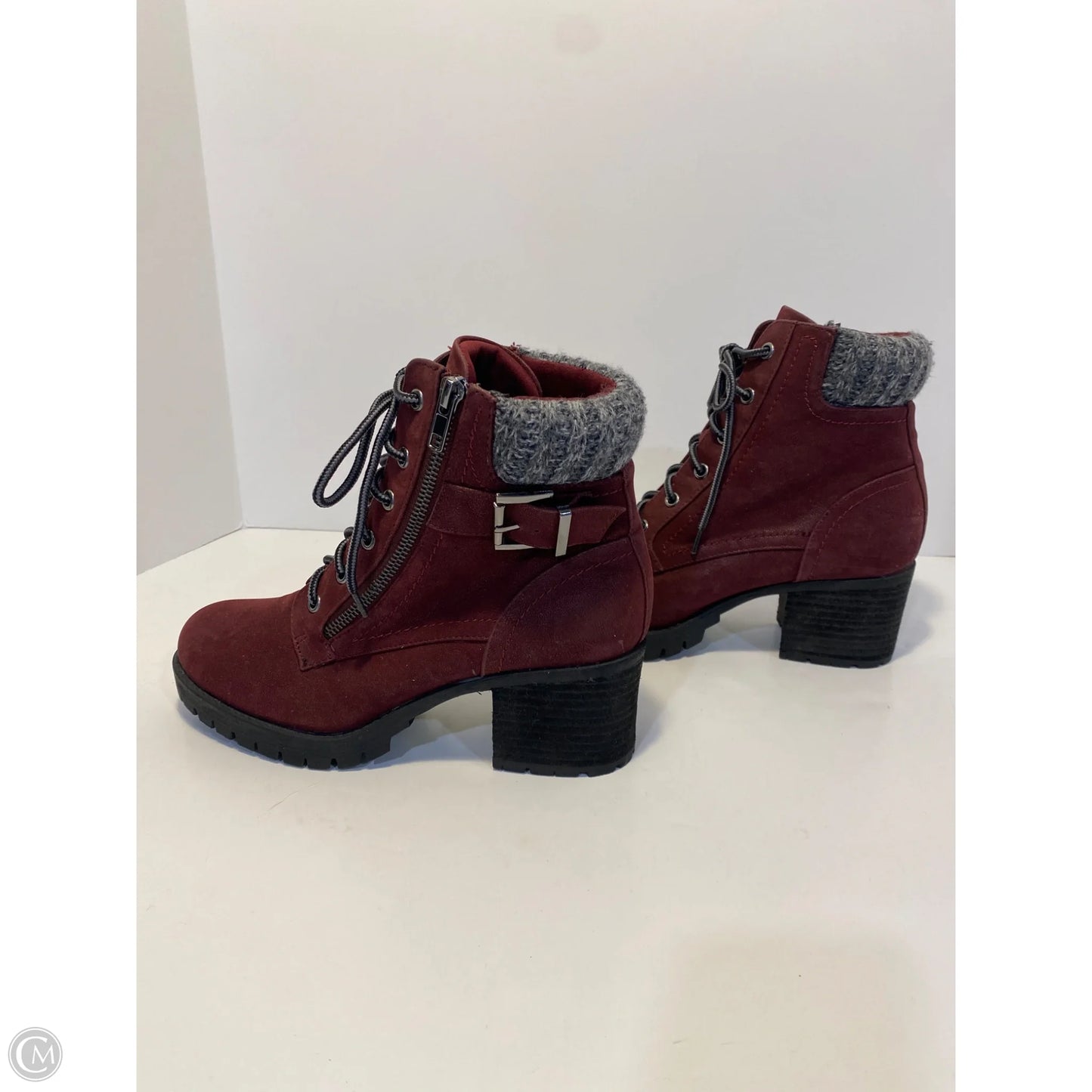 Boots Hiking By Mia In Maroon, Size: 8